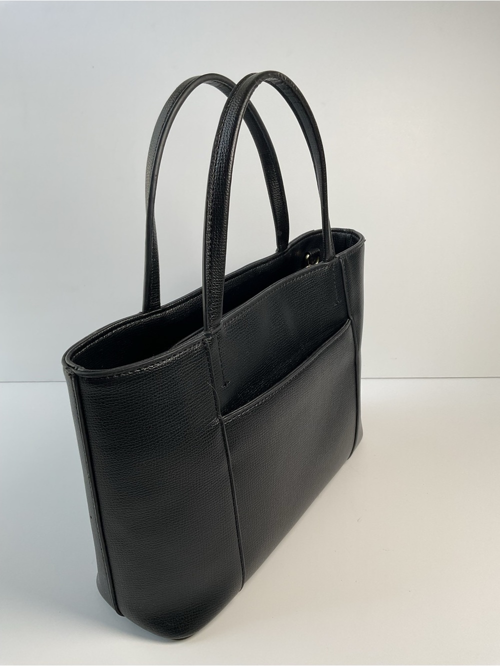 Karl Lagerfeld Paris Black Tote Bag K/Ikonik Logo Pebbled Leather Large - Picture 4 of 12